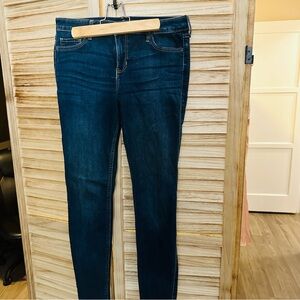 Hollister Women's Deep Blue Skinny Jeans